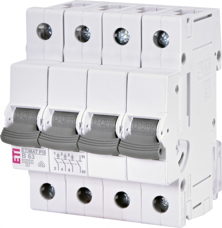 intrerupator de circuit etimat p10 3p+n b63 001901416